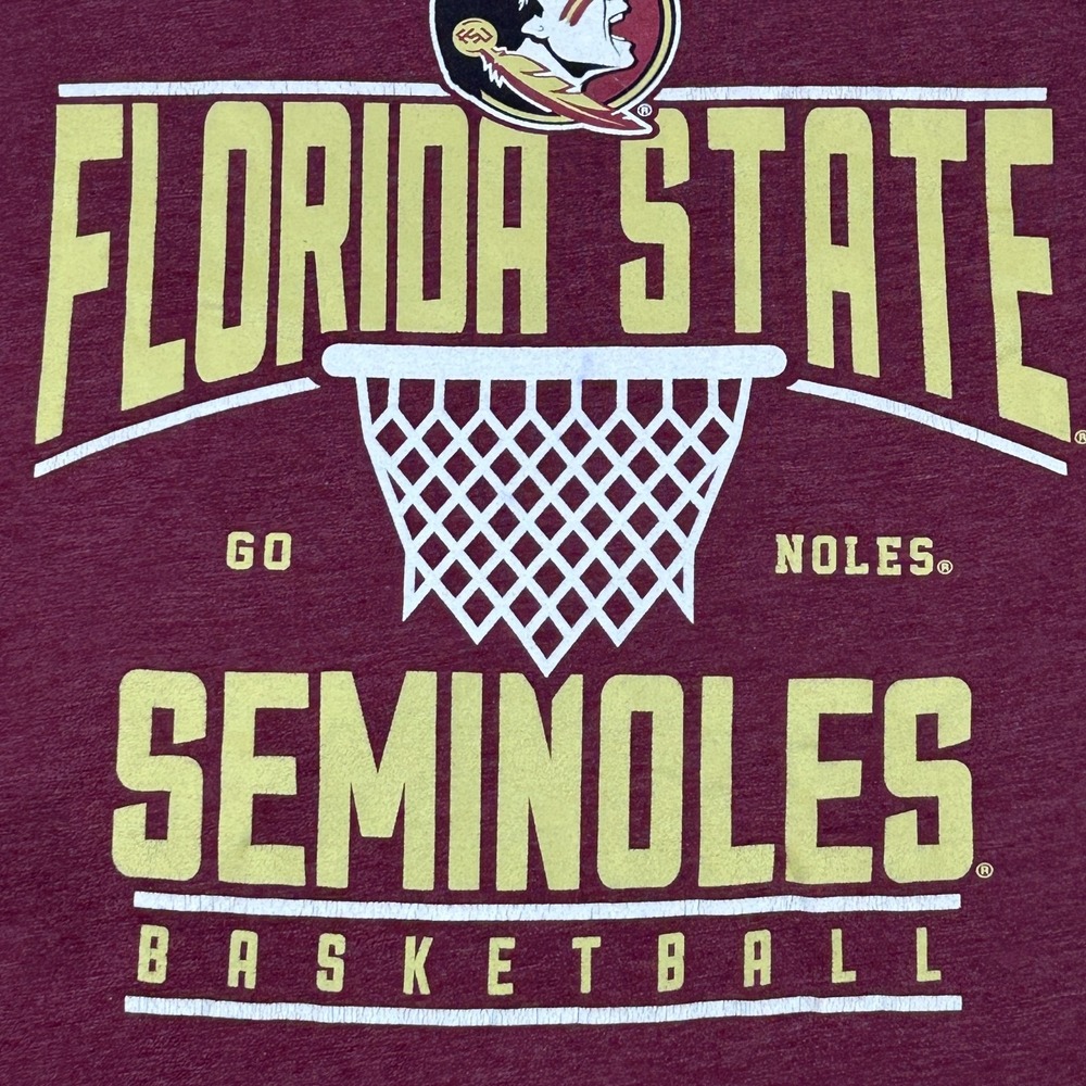 Florida State Seminoles Basketball T-Shirt Mens Small Maroon FSU NCAA Tee